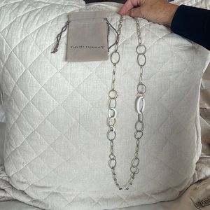 Long Two Tone David Yurman Chain with White Accents